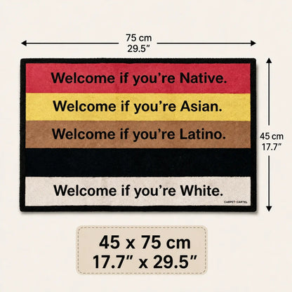 "Welcome if you're" Doormat