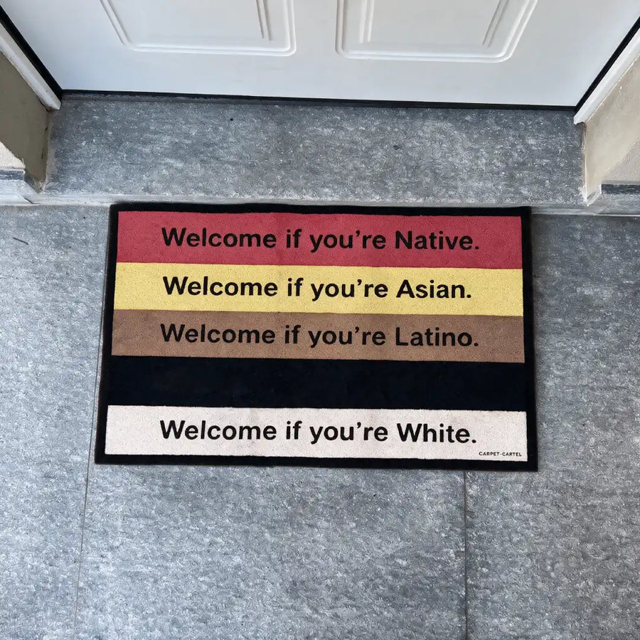 "Welcome if you're" Doormat